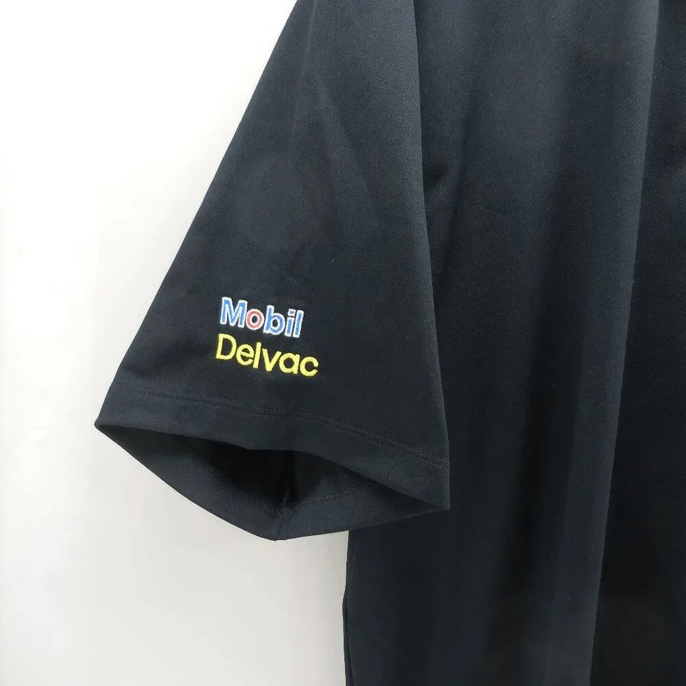 NIke Golf Tropic‎ Oil Company Mobil Delvac Black Mens XL Polo Shirt